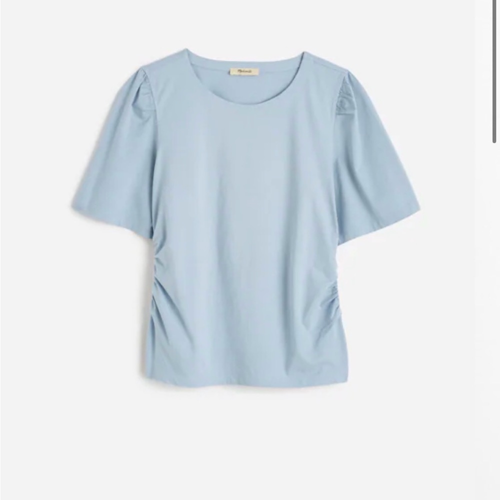 NWOT Madewell Side-Cinch Puff-Sleeve Tee size S - Picture 1 of 4